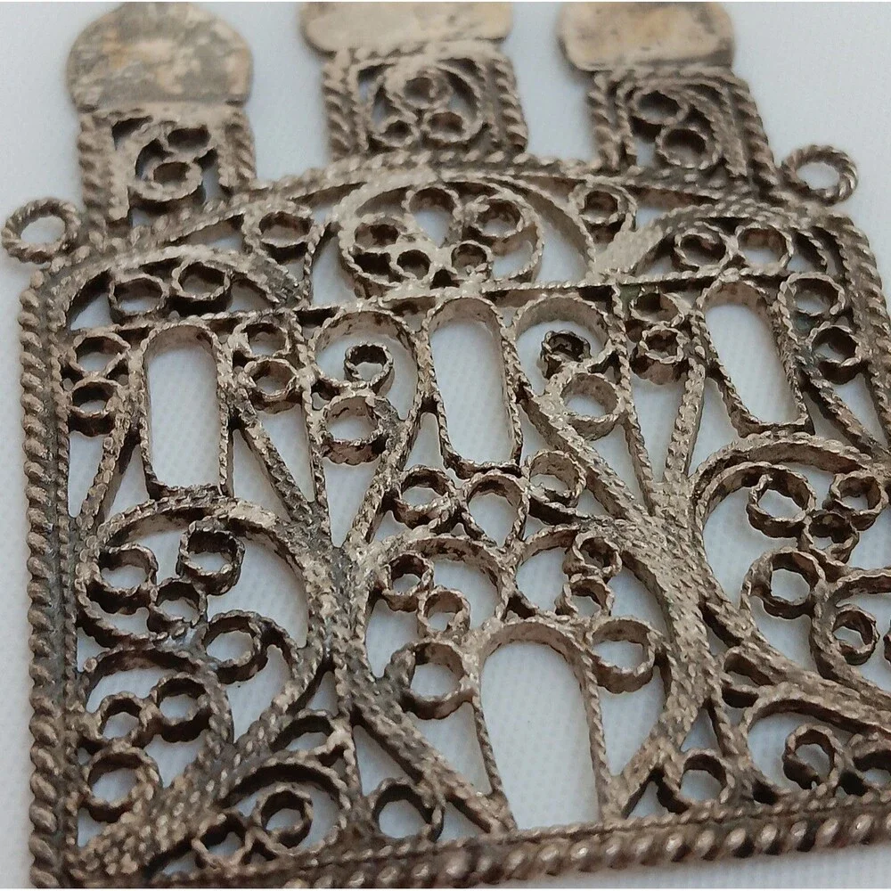 St Basil Russian Filigree Ornament Small Flat Handmade Spun Metal